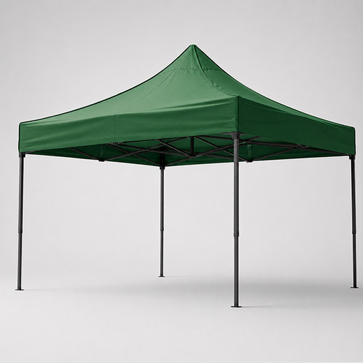 Green outdoor pop-up tent